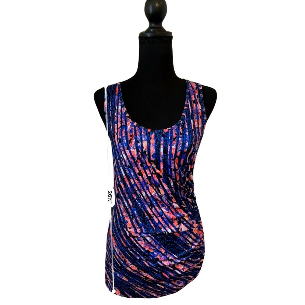 NWT Versace Versus Striped Blue, Pink, Jersey Sleeveless Shirt Top, Size S